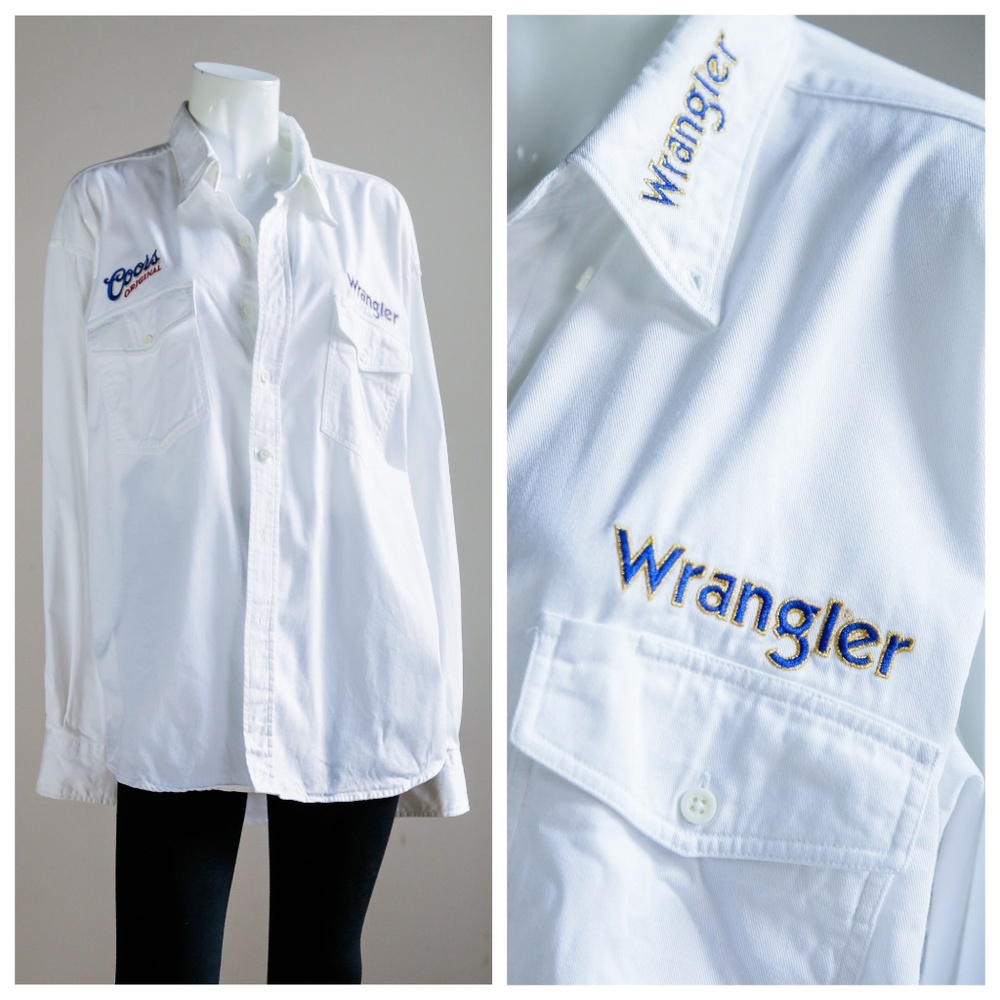 90s Wrangler X Coors Beer Button Down Shirt
